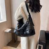 Large Women's Shopping Bag Texture Messenger Bags