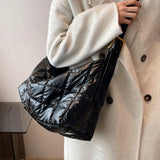 Large Women's Shopping Bag Texture Messenger Bags