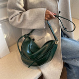 PU Leather Banana Crossbody Bag Women Shoulder Phone Purse