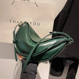 PU Leather Banana Crossbody Bag Women Shoulder Phone Purse