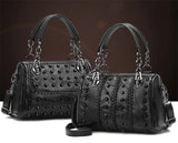 Riveted Tote Handbag Women Clutch Bag