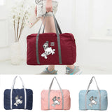 Dog Print Tote Bag Women Travel Camping Storage Organizer