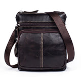 Men's Leather Messenger Bag Small Flap Crossbody