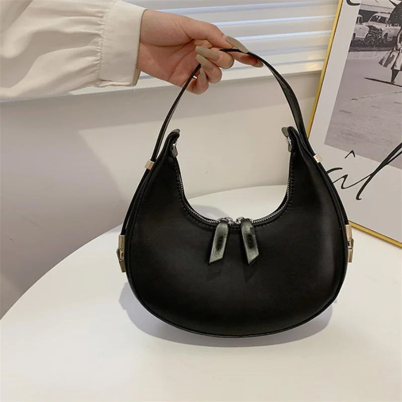 PU Armpit Bag Tote Shoulder Bag Dumpling Bag Handle Bag for Women