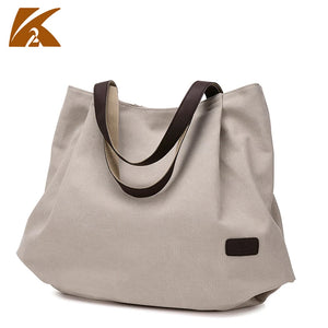 Canvas Beach Bag Women Large Capacity Shoulder High Messenger Bags