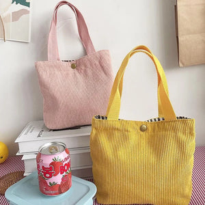 Canvas Tote Bag Lunch Bag Food Portable Small Lunchbox Bag