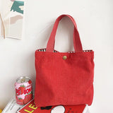 Canvas Tote Bag Lunch Bag Food Portable Small Lunchbox Bag