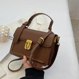 Solid Messenger Bag PU Women's Crossbody Bag