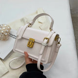 Solid Messenger Bag PU Women's Crossbody Bag