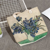 Van Gogh Oil Painting Eco Retro Art Travel Bag Linen Tote Bag