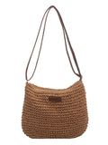 Women's Weave Beach Bag Large Capacity Shoulder Crossbody Tote