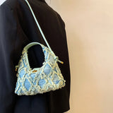 Denim Beach Shoulder Bag Ladies Casual Hobo Tote Bag