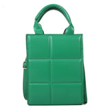 Retro Plaid Shoulder Bag Crossbody PU Leather Square Bag