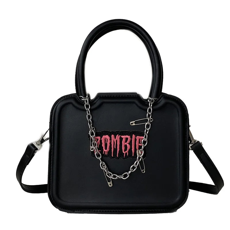Women Shoulder Crossbody Bag Y2k Gothic Square Handbag