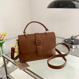Women Shoulder Bags Shopping Bag PU Leather Solid Chain Handbags