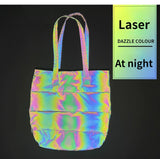 Women's Laser Tote Shoulder Bag Large Shopping Purse