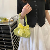 Women's Top-handle Bag Solid Messenger Pack Bow Chains Crossbody