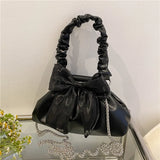Women's Top-handle Bag Solid Messenger Pack Bow Chains Crossbody