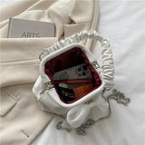 Women's Top-handle Bag Solid Messenger Pack Bow Chains Crossbody