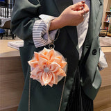3D Flowers Women's Evening Shoulder Bag Crossbody Female