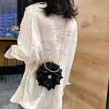 3D Flowers Women's Evening Shoulder Bag Crossbody Female