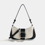 Retro Stitching Shoulder Bag Women's Crossbody Underarm Bag