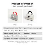 Women's Handheld Contrast Messenger Bag Shoulder Bag