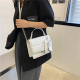 Retro PU Leather Shoulder Bag Green Waist Crossbody Tide B267