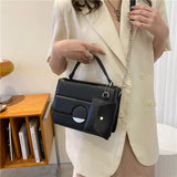 Retro PU Leather Shoulder Bag Green Waist Crossbody Tide B267