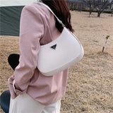Retro PU Leather Shoulder Tote Bag Women's Clutch