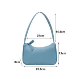 Retro PU Leather Top Handle Bag Women Shoulder Totes Underarm Vintage Handbag