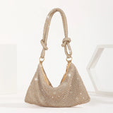 Silver Rhinestones Evening Clutch Bag for Weddings