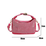 Silver Rhinestones Evening Clutch Diamond Shoulder Bag