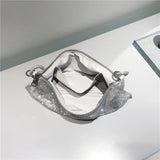Silver Rhinestones Evening Clutch Bag Crystal Dinner Party Wedding Purses Handba