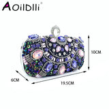 Bead Rust Dinner Clutch Bag Rhinestone Ladies Clutch Bag