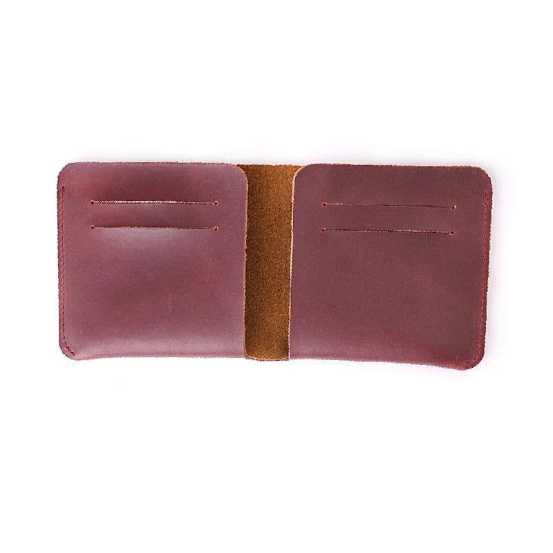 Vintage Cow Leather Men Wallet Slim Minimalist