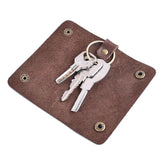 Vegetable Tanning Leather Key Holder Wallets Small Car Keys Case