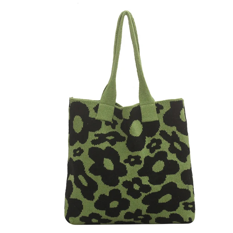 Flower Crochet Bag Floral Hand Knitted Women's Shoulder Bag
