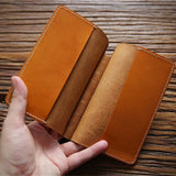 Vintage Leather Wallet Traveler's Note Book Cowhide Diary Loose Leaf