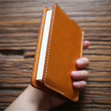 Vintage Leather Wallet Traveler's Note Book Cowhide Diary Loose Leaf