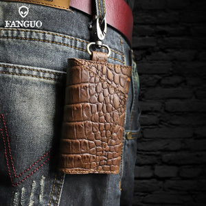 Men's Leather Key Wallet Car Key Holder Soft Bag Keys Case Pouch