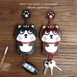Leather Key Wallet Car Key Holder Keys Case Key Organizer Keychain Keyring