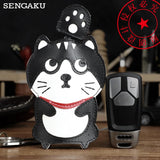 Leather Key Wallet Car Key Holder Keys Case Key Organizer Keychain Keyring