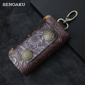 Leather Key box DIY keychain Housekeeper Key Pocket Organizer
