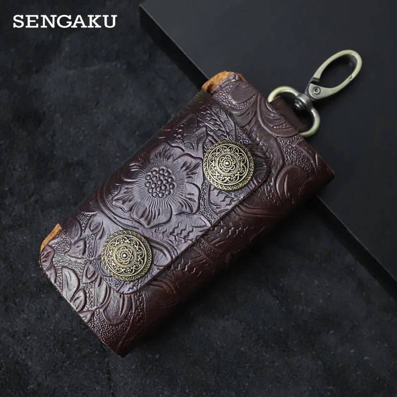 Leather Key box DIY keychain Housekeeper Key Pocket Organizer