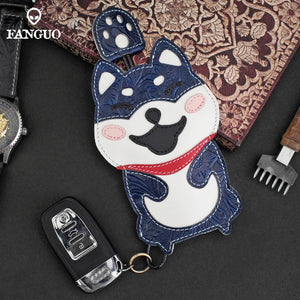 Leather Men's Key Pull-out Bag DIY Car Smart Key Holder