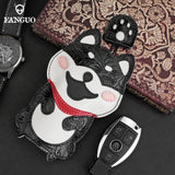 Leather Men's Key Pull-out Bag DIY Car Smart Key Holder