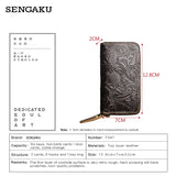 Leather Smart Key Wallet Cowhide Housekeeper Key Pocket