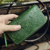 Leather Smart Key Wallet Cowhide Housekeeper Key Pocket