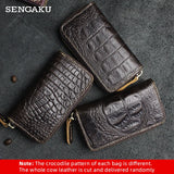Leather Smart Key Wallet Cowhide Housekeeper Key Pocket